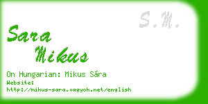 sara mikus business card