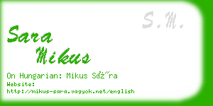 sara mikus business card